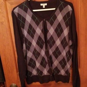 Croft and Barrow argyle cardigan sweater.